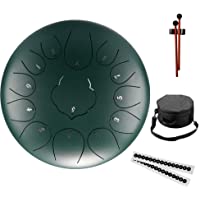 Vogvigo Tambor de lengua de acero vacío- instrumento de percusión de 13 notas y 12 pulgadas con mazos de tambor- bolsa…